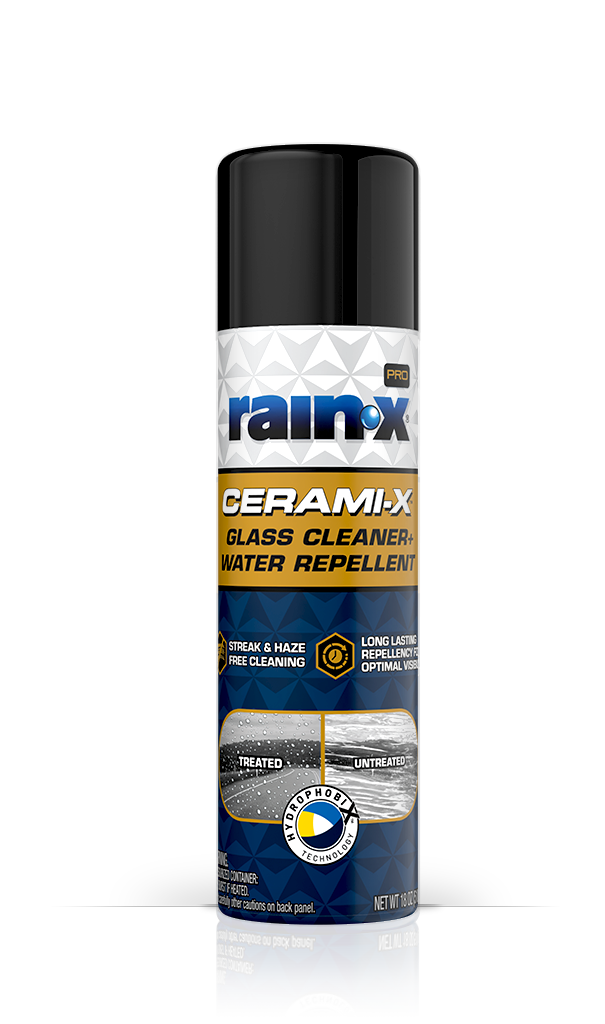 630545 Rain-X Cermai-X Glass Cleaner + Water Repellency Aerosol 18oz Front