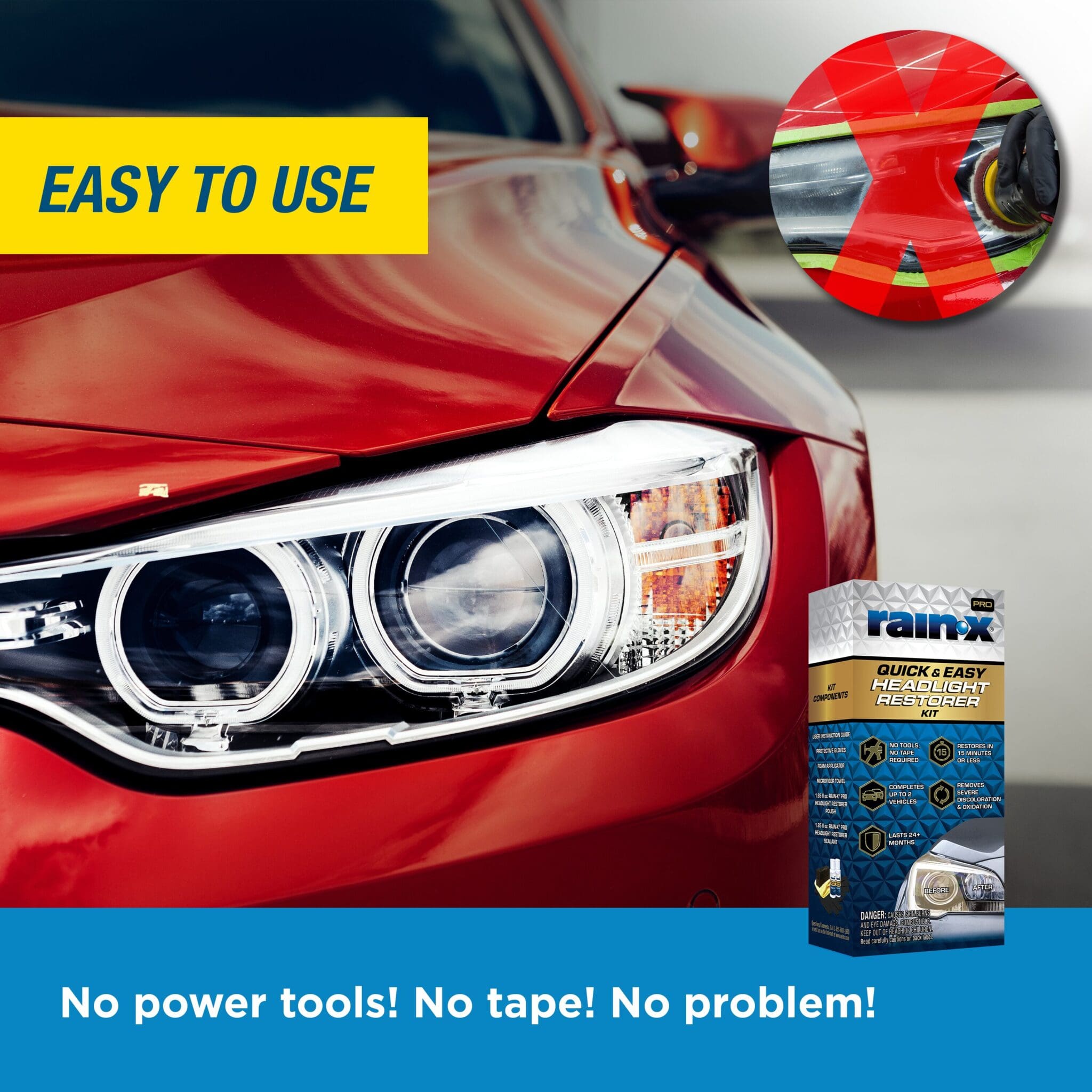 Headlight Restoration Rain-X Kit - 2oz Clear Compound Meguiars